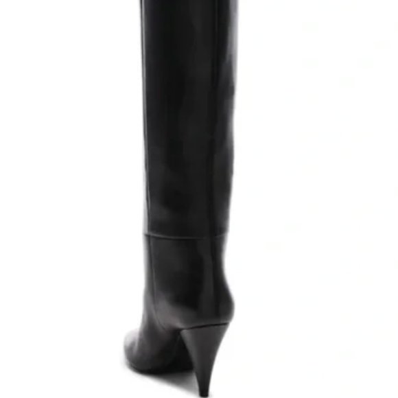 SAINT LAURENT - LEATHER OVER THE KNEE BOOT - Picture 6 of 11